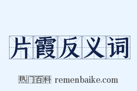 片霞反义词是什么意思的图片